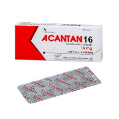 Acantan 16mg - Điều trị tăng huyết áp, suy tim (Hộp 3 vỉ x 10 viên)