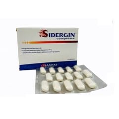 Sidergin Compresse - Bổ sung sắt, vitamin và lactoferrin (Hộp 2 vỉ x 15 viên)