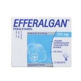Efferalgan 150mg - Bột sủi bọt để pha hỗn dịch uống chỉ định để giảm đau, hạ sốt (Hộp 12 gói)