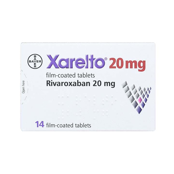 Xarelto 20mg Dự phòng và điều trị huyết khối (Hộp 1 vỉ x 14 viên