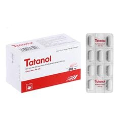 Tatanol 500mg - Giảm đau, hạ sốt (Hộp 10 vỉ x 10 viên)