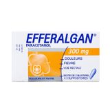 Efferalgan 300mg - Thuốc đạn giảm đau, hạ sốt (Hộp 2 vỉ x 5 viên)
