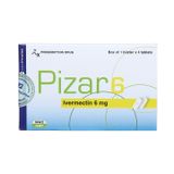 Pizar-6 - Điều trị nhiễm giun (Hộp 1 vỉ x 4 viên)