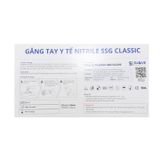 Găng tay y tế Nitrile không bột size L (màu trắng) (Hộp 100 chiếc)