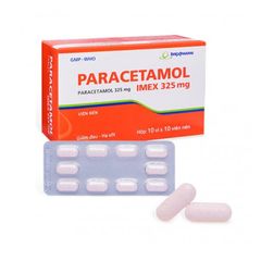Paracetamol Imex 325 mg - Giảm đau, hạ sốt (Hộp 10 vỉ x 10 viên)
