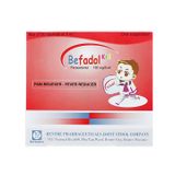Befadol Kid 150mg/5ml - Giảm đau, hạ sốt (Hộp 20 gói x 5 ml)