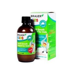 Thực phẩm bảo vệ sức khỏe Brauer Kids Liquid Growth Support For Kids - Giúp bổ sung canxi, một số vitamin và khoáng chất, hỗ trợ tăng cường sức khỏe (Hộp 1 chai 200ml)
