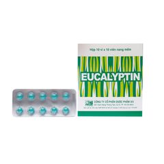 Eucalyptin - Sát trùng đường hô hấp, dịu cơn đau họng (Hộp 10 vỉ x 10 viên)