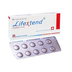 Lifextend 75mg - Ngăn ngừa cục máu đông trong bệnh mạch máu ngoại biên (Hộp 2 vỉ x 10 viên)