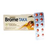 BromeTaka - Hỗ trợ giảm biểu hiện phù nề, sưng tấy do chấn thương mô mềm, viêm họng (Hộp 3 vỉ x 10 viên)