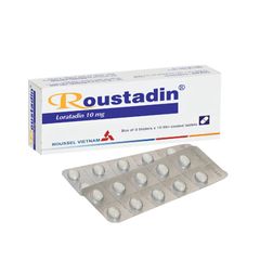 Roustadin 10mg - Điều trị các triệu chứng liên quan đến viêm mũi dị ứng (Hộp 3 vỉ x 10 viên)