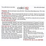 Viên uống Calci K2 Dao Nordic Health - Bổ sung canxi giúp xương chắc khỏe (Hộp 60 viên)