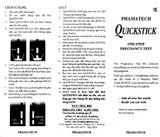 Phamatech Quickstick One-step Pregnancy Test - Dụng cụ thử thai nhanh (Hộp 1 que thử)