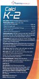Thực phẩm bảo vệ sức khỏe PHARMA WORLD CALCI K-2 - Bổ sung canxi và một số vitamin, khoáng chất giúp chắc xương, hỗ trợ giảm nguy cơ loãng xương (Hộp 1 lọ x 60 viên)