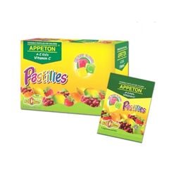 Appeton A-Z Kids Vitamin C Pastilles - Kẹo dẻo bổ sung Vitamin C trẻ em (Hộp 20 gói x 5 viên)