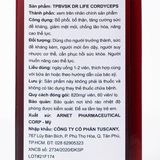 Viên uống Drlife Natural Herb Cordyceps 1500mg Arnet Pharmaceutical - Giúp bổ phổi, bổ thận (Hộp 60 viên)