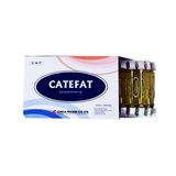 Catefat 1g - Điều trị thiếu carnitin, đau thắt ngực, nhồi máu cơ tim (Hộp 20 ống x 10ml)