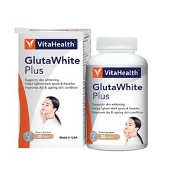 GlutaWhite Plus - Hỗ trợ làm sáng da, làm mờ các vết thâm nám và tàn nhang (Hộp 30 viên)