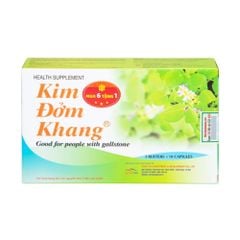 Thực phẩm bảo vệ sức khoẻ Kim Đởm Khang - Dùng cho người sỏi mật (Hộp 3 vỉ x 10 viên nang)