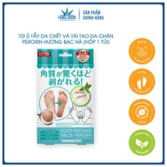 FOOT PEELING PACK - PERORIN (MINT) – Túi ủ giúp làm sạch da, loại bỏ tế bào da chết ở chân; Giúp dưỡng ẩm, làm sáng và làm mềm mịn da vùng bàn chân (Hộp 1 túi)