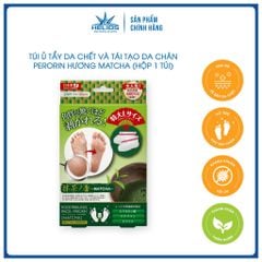 FOOT PEELING PACK - PERORIN (MATCHA) - Túi ủ giúp làm sạch da, loại bỏ tế bào da chết ở chân; Giúp dưỡng ẩm, làm sáng và làm mềm mịn da vùng bàn chân (Hộp 1 túi)