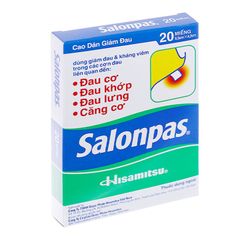 Salonpas - Cao dán giảm đau, kháng viêm (Hộp 1 bao x 10 miếng/ Hộp 2 bao x 10 miếng)