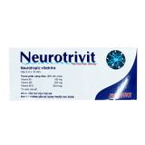 Neurotrivit - Điều trị rối loạn thần kinh ngoại vi, giảm đau trong dây thần kinh (Hộp 5 vỉ x 10 viên)