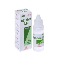 Natri Clorid 0,9% - Thuốc nhỏ mắt, nhỏ mũi (Hộp 1 lọ x 10ml)