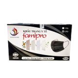 Khẩu trang y tế 4 lớp Famipro - Đen (Hộp 50 cái)