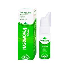 Dung dịch vệ sinh mũi Nasomom - 4 tinh dầu - Điều trị nghẹt mũi, sổ mũi, khò khè, cảm cúm (Hộp 1 lọ x 70ml)