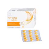 Thực phẩm bảo vệ sức khỏe VIT HAIR WOMEN - Giúp tóc chắc khỏe, hỗ trợ giảm rụng tóc (Hộp 4 vỉ x 15 viên)