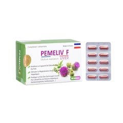 Thực phẩm bảo vệ sức khỏe Pemeliv F - Hỗ trợ tăng cường chức năng gan, hạn chế tổn thương gan (Hộp 6 vỉ x 10 viên)