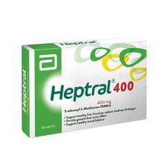 Heptral 400mg Abbott - Hỗ trợ tăng cường chức năng gan, bảo vệ gan (Hộp 3 vỉ x 10 viên)