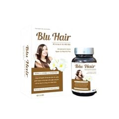 BLU HAIR -  Giúp bổ huyết,hỗ trợ làm đen tóc,giúp giảm nguy cơ tóc bạc  sớm, gãy rụng tóc.hỗ trợ duy trì móng, tóc chắc khỏe (Lọ 30 viên)