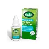 Vizulize Vitamin A+E - Dry Eyes - Eye Drops - Giúp cải thiện hiệu quả và lâu dài các tình trạng của mắt như khô, mệt mỏi, kích ứng (Hộp 1 lọ x 10ml)