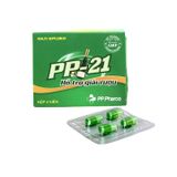 PP-21 - Hỗ trợ giải rượu, làm giảm các cảm giác khó chịu khi uống rượu (Hộp 1 vỉ x 4 viên)
