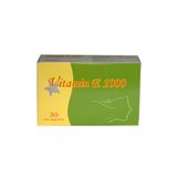 Vitamin E 1000IU - Làm đẹp da, chống quá trình lão hóa da; Ngăn ngừa các rối loạn chức năng trong thời kỳ tiền mãn kinh; Phối hợp trong điều trị bệnh tim mạch (Hộp 3 vỉ x 10 viên)