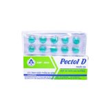 Pectol D - Điều trị triệu chứng ho do họng và phế quản bị kích thích; Ho không có đờm, mãn tính (Hộp 3 vỉ x 10 viên)