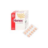 Henex - Điều trị các triệu chứng và dấu hiệu của suy tĩnh mạch – mạch bạch huyết; Điều trị các triệu chứng của cơn trĩ cấp (Hộp 10 vỉ x 10 viên)