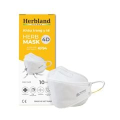 Khẩu Trang y tế KF94 HERBMASK PHARMA 4D - Màu trắng (Hộp 10 cái)