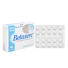 Betaserc 16mg - Điều trị triệu chứng chóng mặt tiền đình (Hộp 3 vỉ x 20 viên)