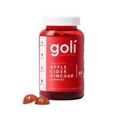 Thực phẩm bảo vệ sức khỏe Goli Nutrition Apple Cider Vinegar Gummies - Tăng cường sức khỏe toàn diện cho cơ thể, hỗ trợ quá trình giảm cân, điều hòa đường huyết và làm giảm hàm lượng cholesterol (Hộp 1 lọ 60 viên)