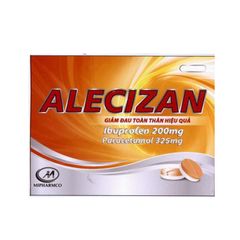 Alecizan - Giảm đau, hạ sốt, kháng viêm (Hộp 5 vỉ x 20 viên)