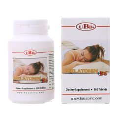 Thực phẩm chức năng UBB Melatonin + B6 - Cải thiện, điều hoà giấc ngủ (Hộp 1 lọ x 100 viên)