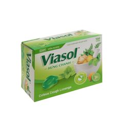 Viên ngậm Viasol Húng Chanh - Giúp làm ấm họng, giảm ho (Hộp 100 viên)