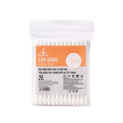 Tăm Bông Cotton Buds Bông Bạch Tuyết (Gói 42 que)