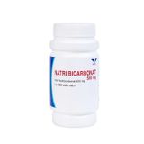 Natri Bicarbonat 500mg - Chỉ định dùng trong nhiễm toan chuyển hóa, kiềm hóa nước tiểu; giảm các triệu chứng khó chịu trong nhiễm trùng tiết niệu nhẹ (Lọ 160 viên)