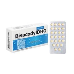 BisacodylDHG 5 mg - Điều trị táo bón (Hộp 4 vỉ x 25 viên)