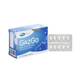 Gazgo 200mg - Điều trị các triệu chứng liên quan đến tích tụ hơi ở vùng dạ dày, ruột (Hộp 3 vỉ x 10 viên)