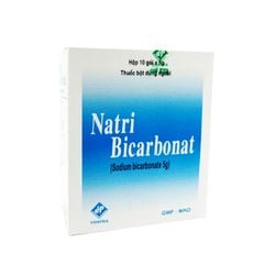 Natri bicarbonat 5g Vidipha - Giảm các triệu chứng của côn trùng cắn và chứng bỏng nắng (Hộp 10 gói x 5g)